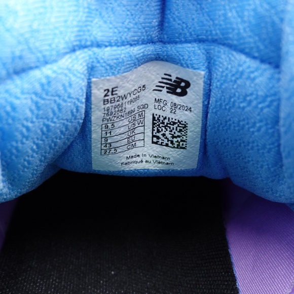 NEW Size 9.5 WIDE 2E Men's New Balance TWO WXY V5 Basketball Shoe BB2WYCG5 - Picture 2 of 7